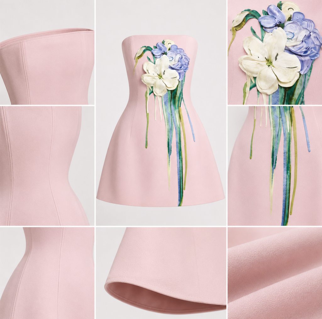 Women’s Pink Elegant Dress – Feminine Chic Mini Dress